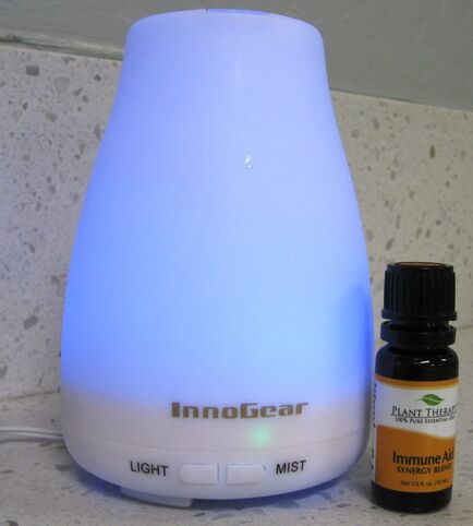 My essential oil diffuser with Plan Therapy Immune Aid oil