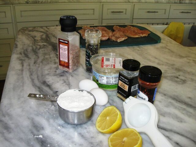 Ingredients I already had on hand for Chicken Francese