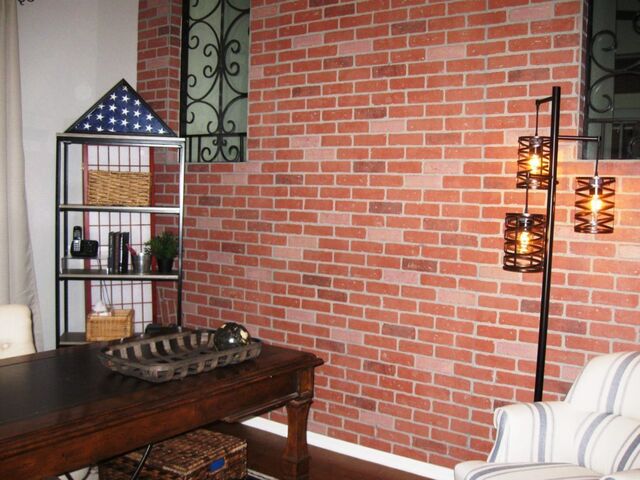 The new brick panel wall