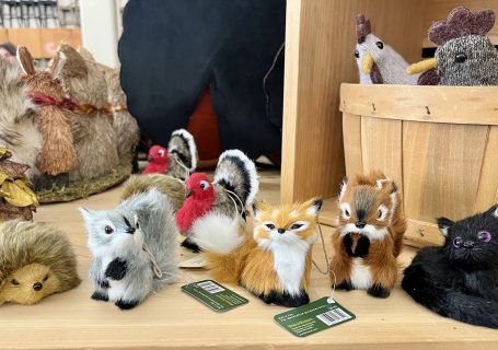 Cute woodland animal figurines displayed at World Market