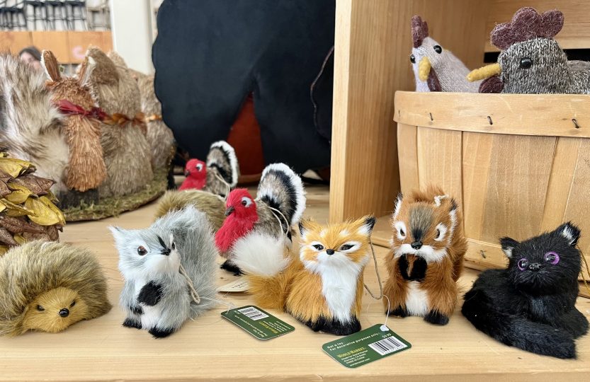 Cute woodland animal figurines displayed at World Market
